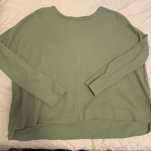 anthropologie waffle top mint